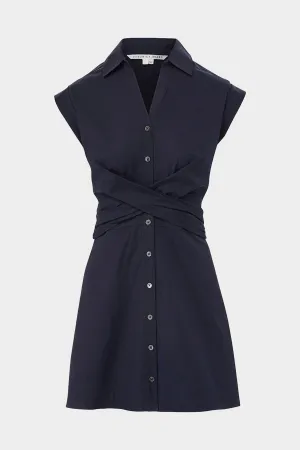 Nagano Shirtdress in Navy