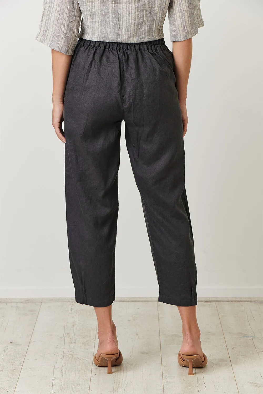 Naturals Soot Linen Pants Ga356
