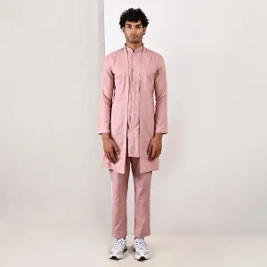 Neor - Mauve Jacket Style Kurta & Pant Set