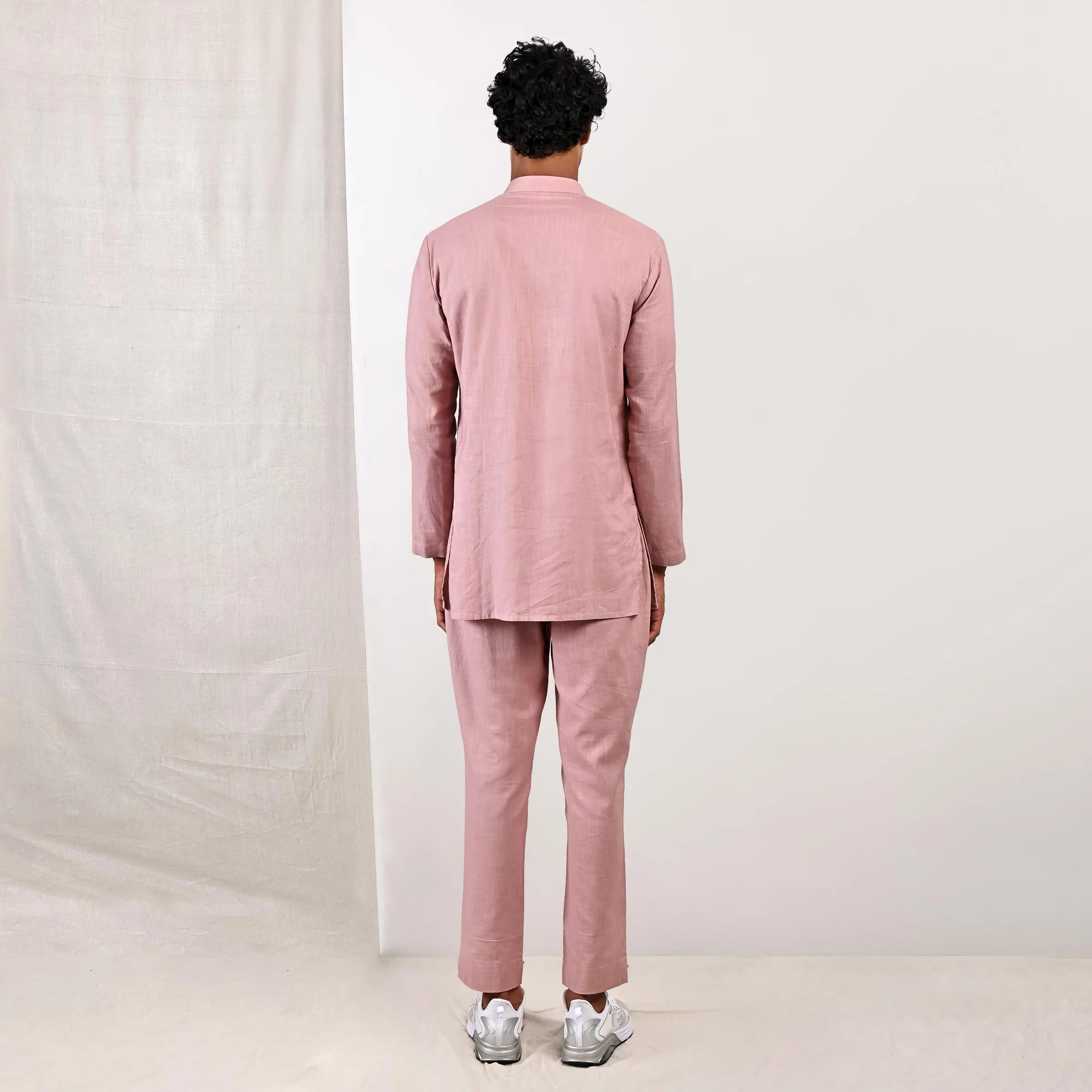Neor - Mauve Jacket Style Kurta & Pant Set
