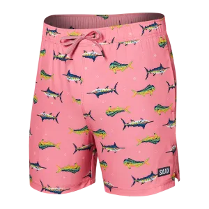Oh Buoy Stretch Volley Swim Shorts 7" - Trophy Catch/Flamingo