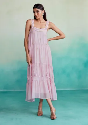 Orchid pink blossom dress