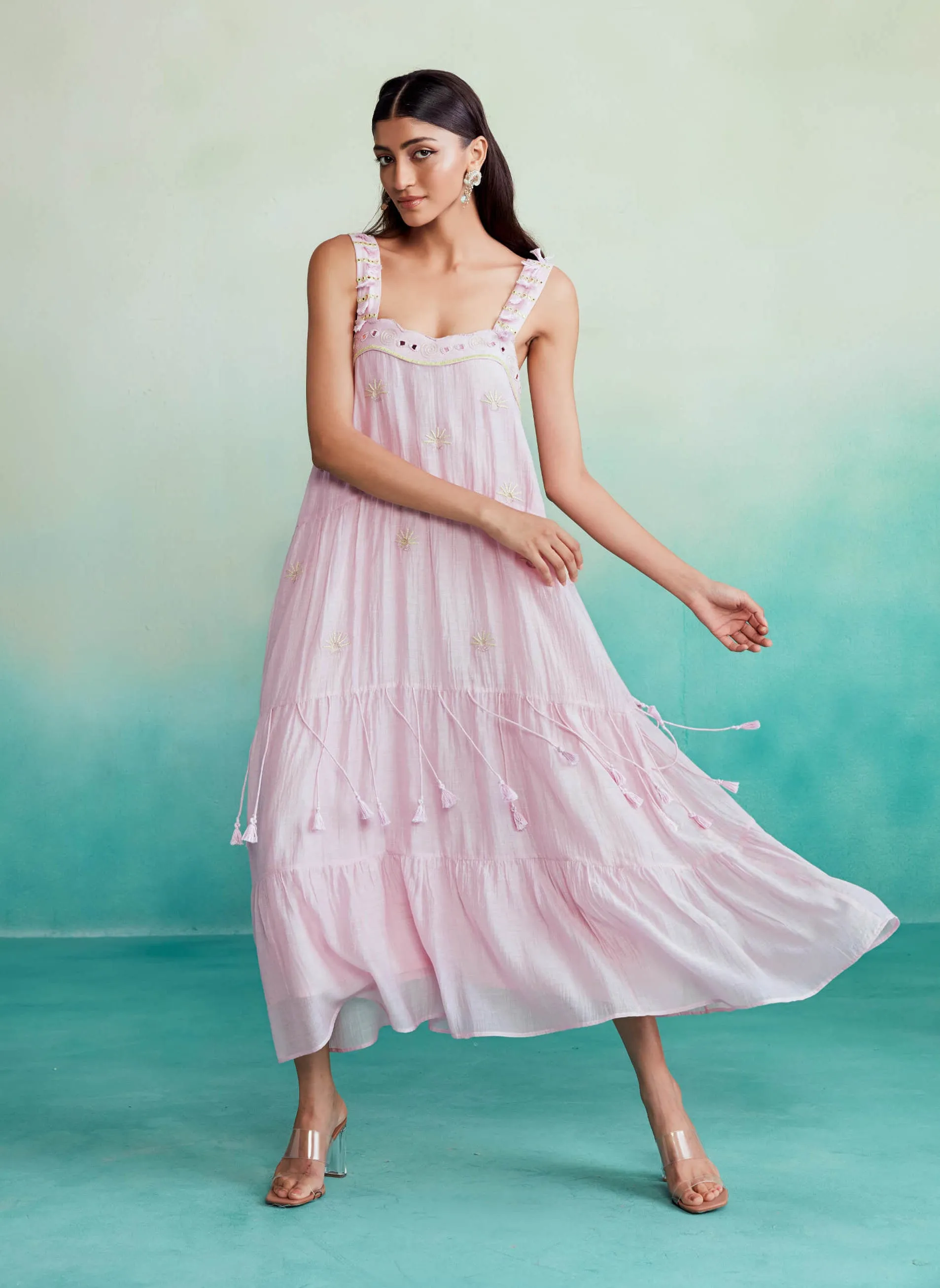 Orchid pink blossom dress