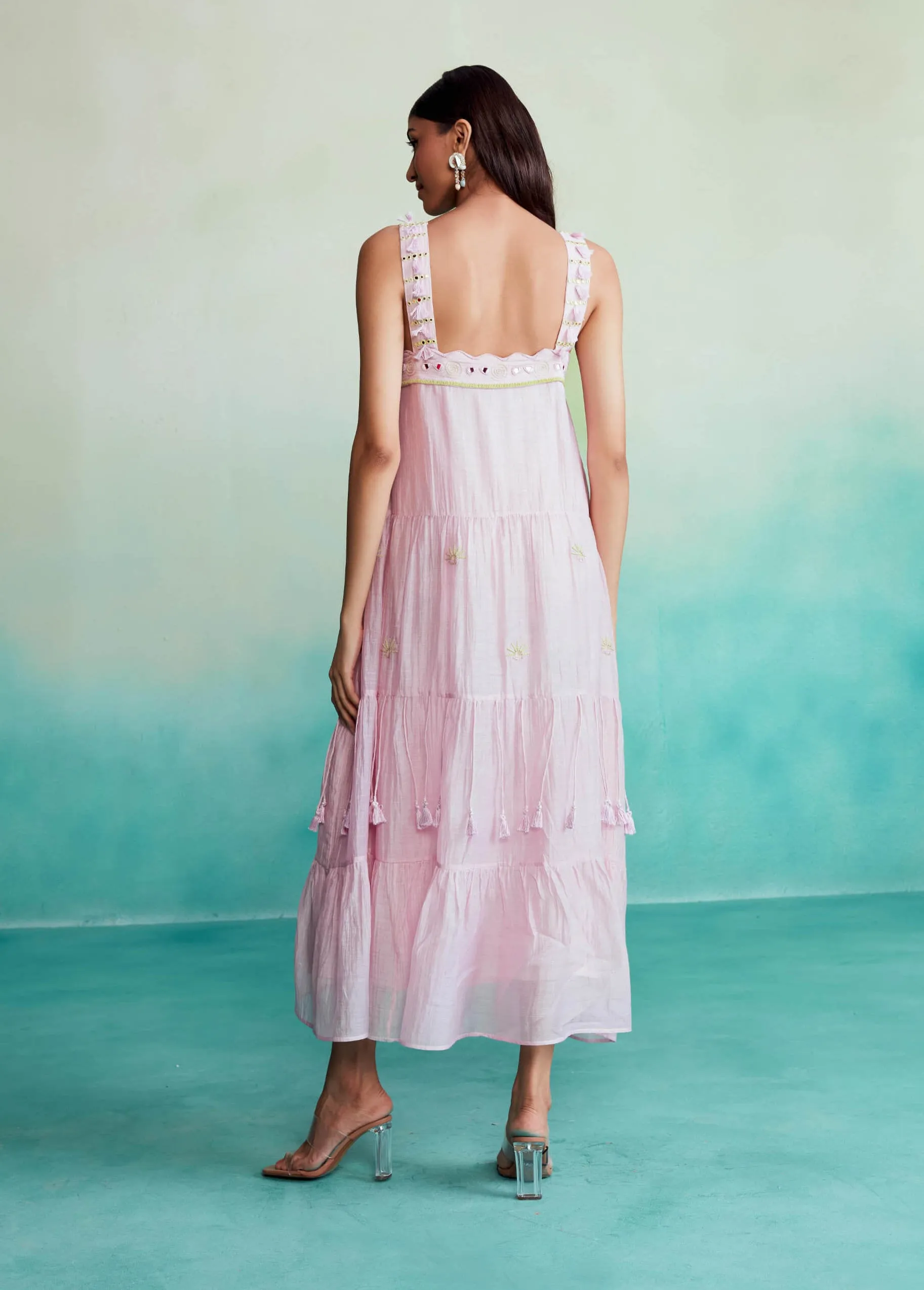 Orchid pink blossom dress