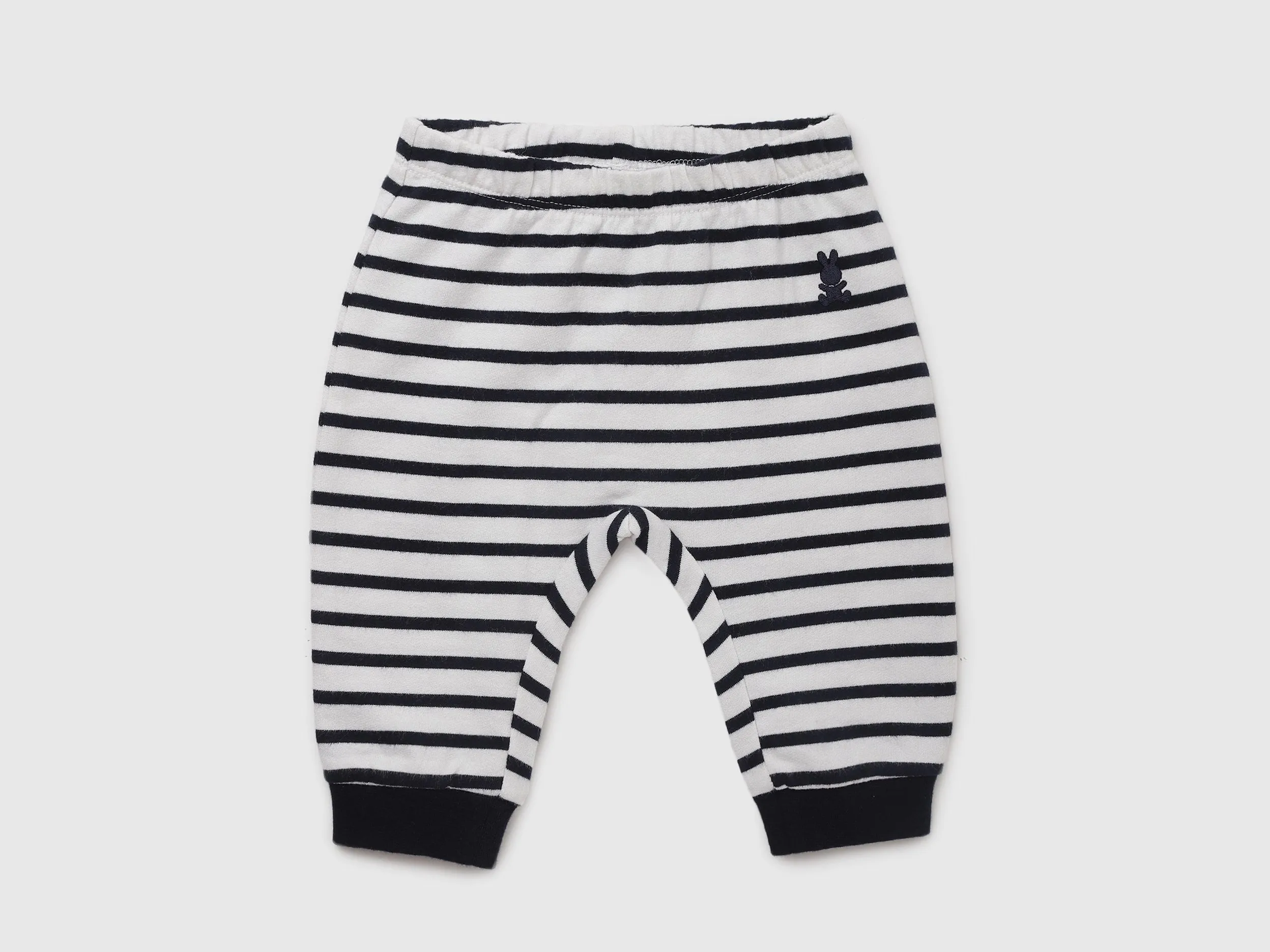 Pack of 2 Striped and Solid Regular Fit Baby Joggers