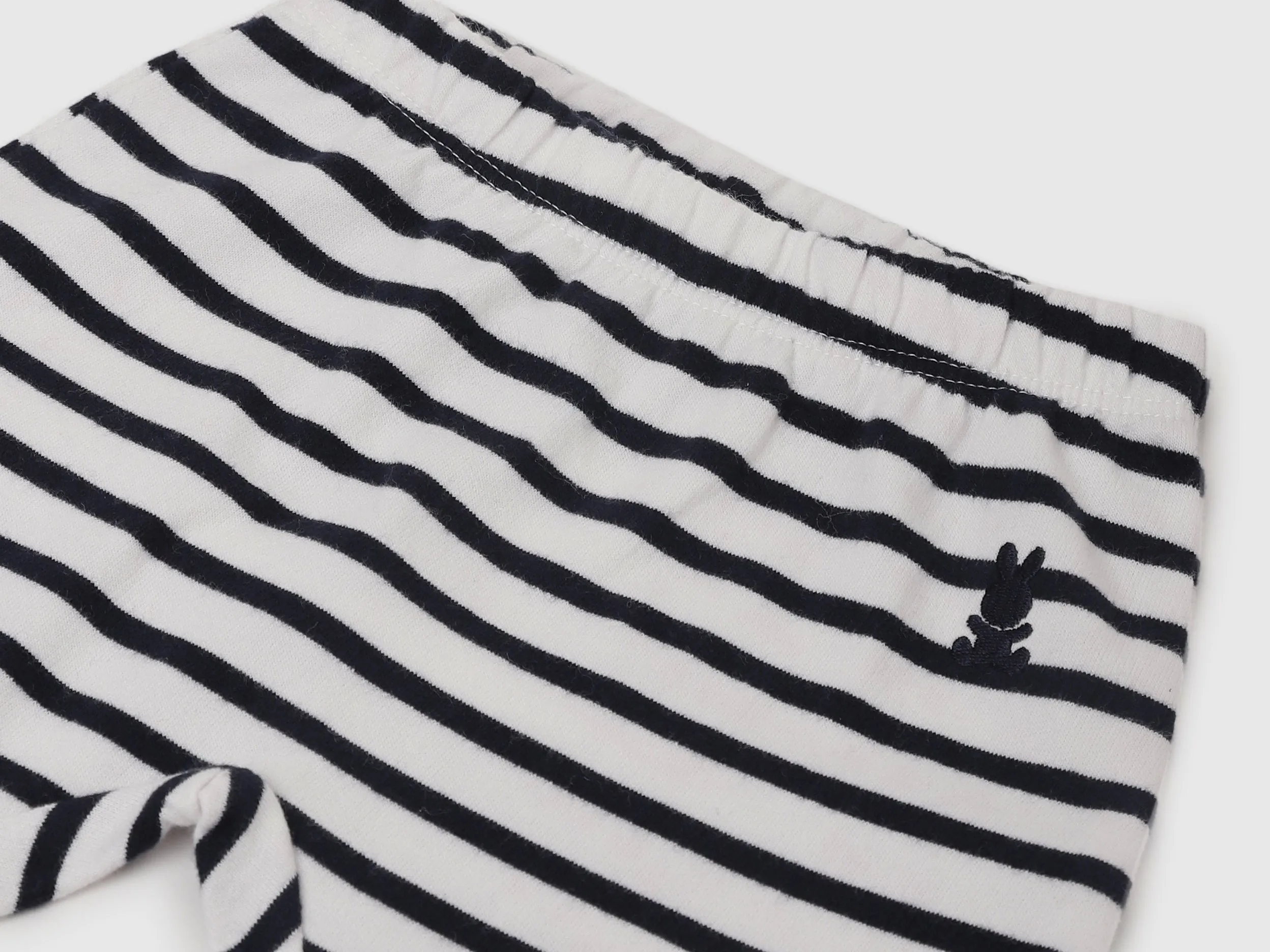 Pack of 2 Striped and Solid Regular Fit Baby Joggers