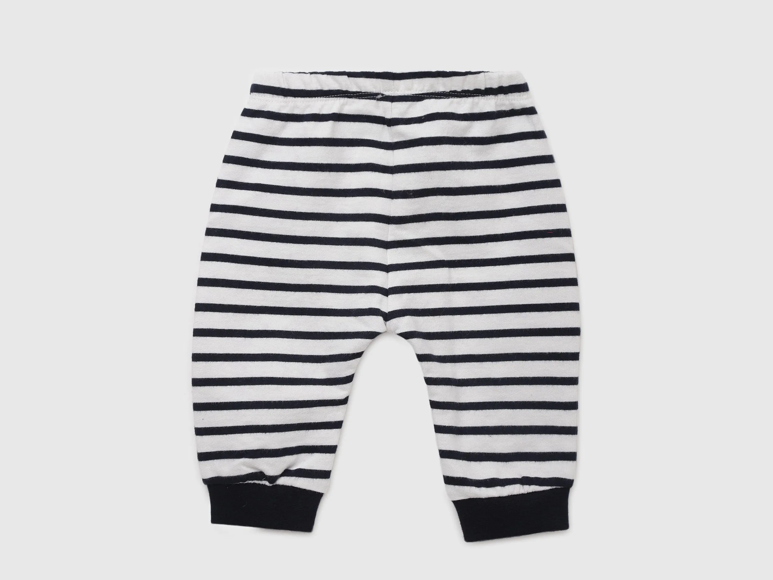 Pack of 2 Striped and Solid Regular Fit Baby Joggers