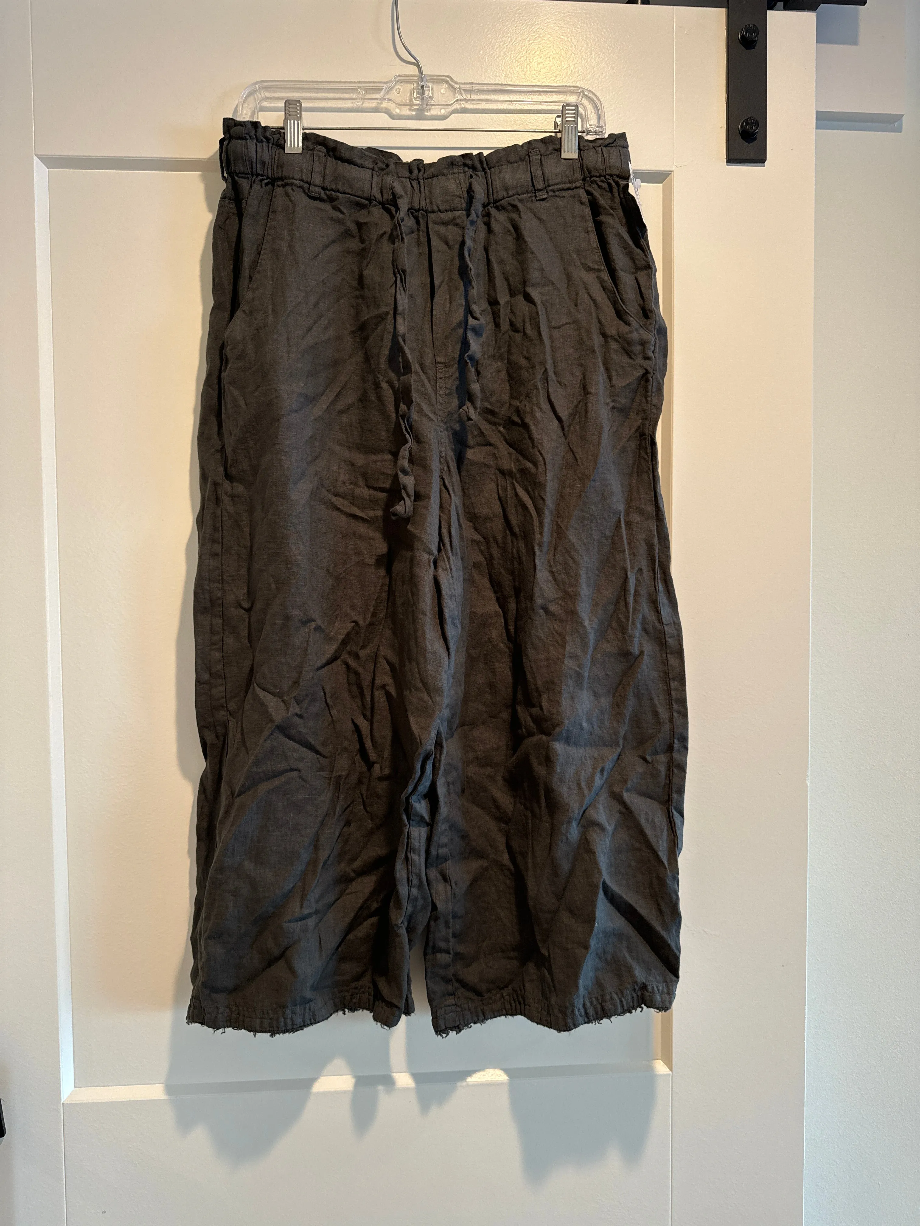 Pants Linen By Cloth & Stone In Grey, Size: M