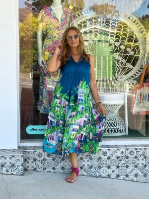 Paraty Teal Sun Dress