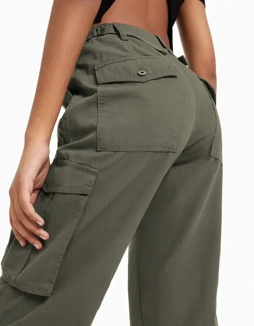 Peachd - High Waist Cargo Pants - Hot Sale 60% Off
