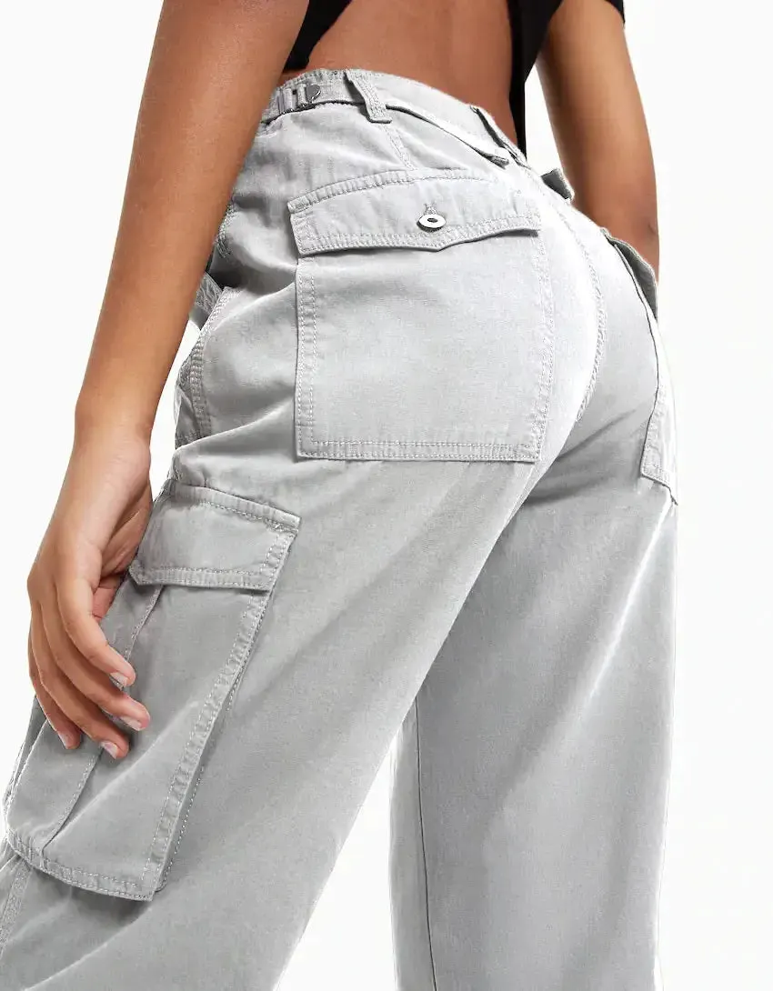 Peachd - High Waist Cargo Pants - Hot Sale 60% Off