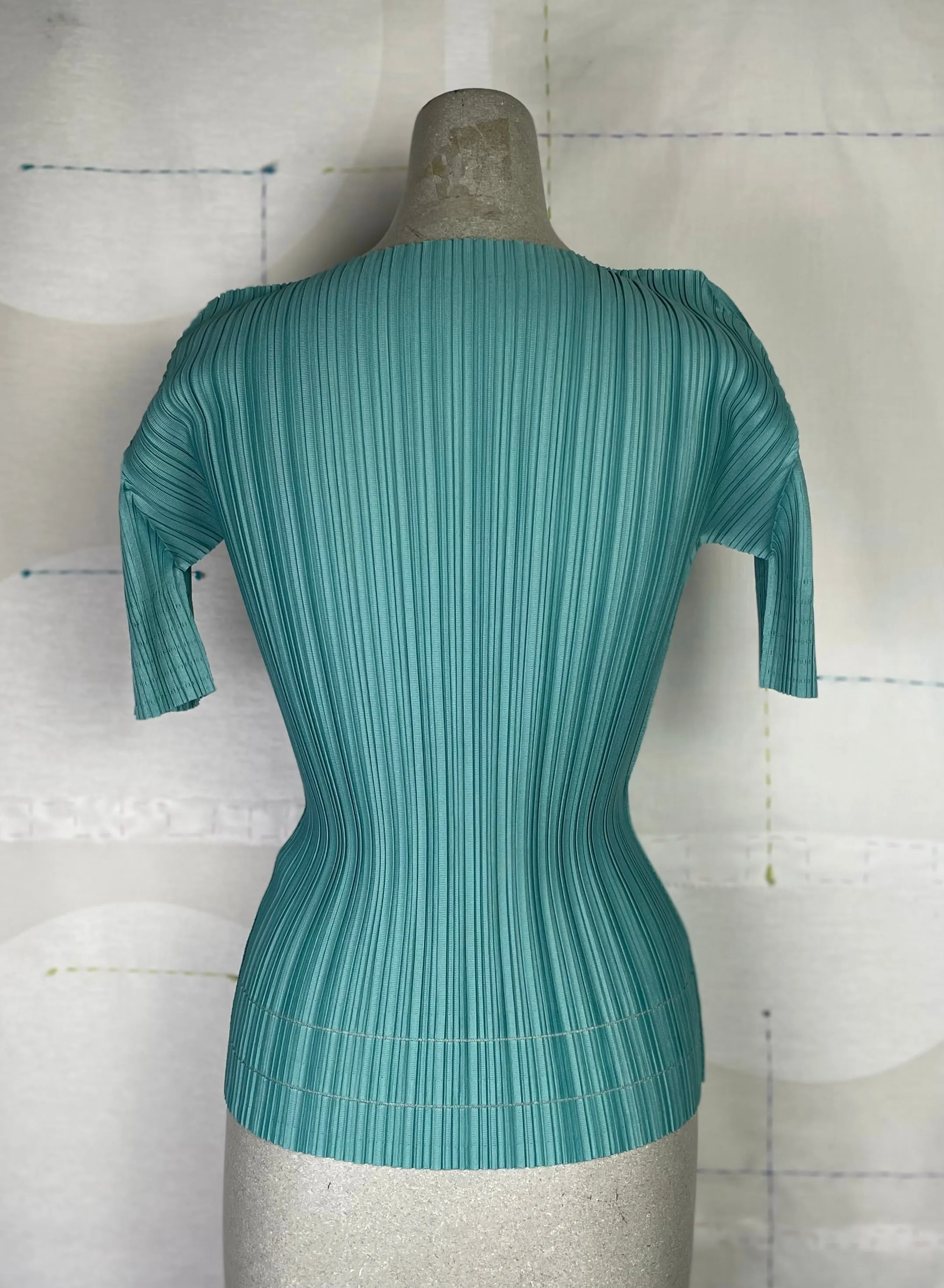 Pleats Please Issey Miyake  ~  Soft Pleats Top - Turquoise Green 66