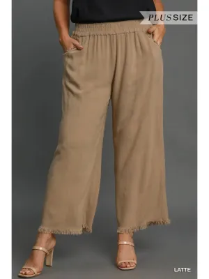 Plus Latte Linen Blend Pants