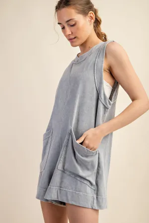PLUS SIZE COTTON POLY ROMPER