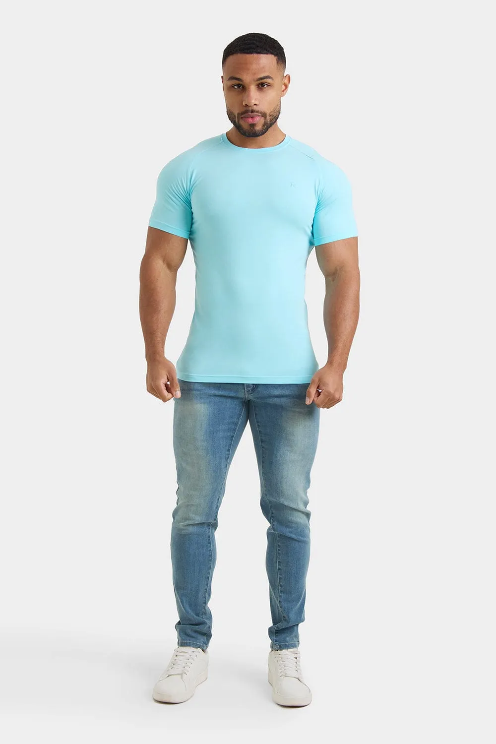 Premium Muscle Fit T-Shirt in Ocean Blue