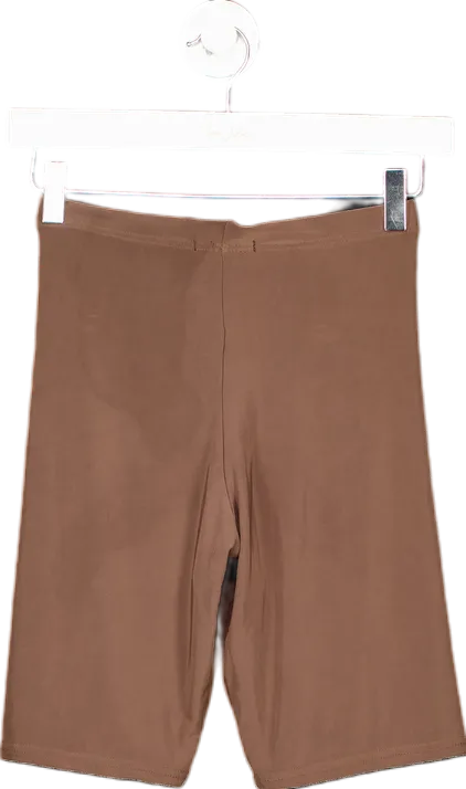 PrettyLittleThing Brown Cycling Shorts UK 4