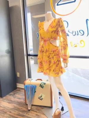 Privy Tropical Oasis Frill Dress