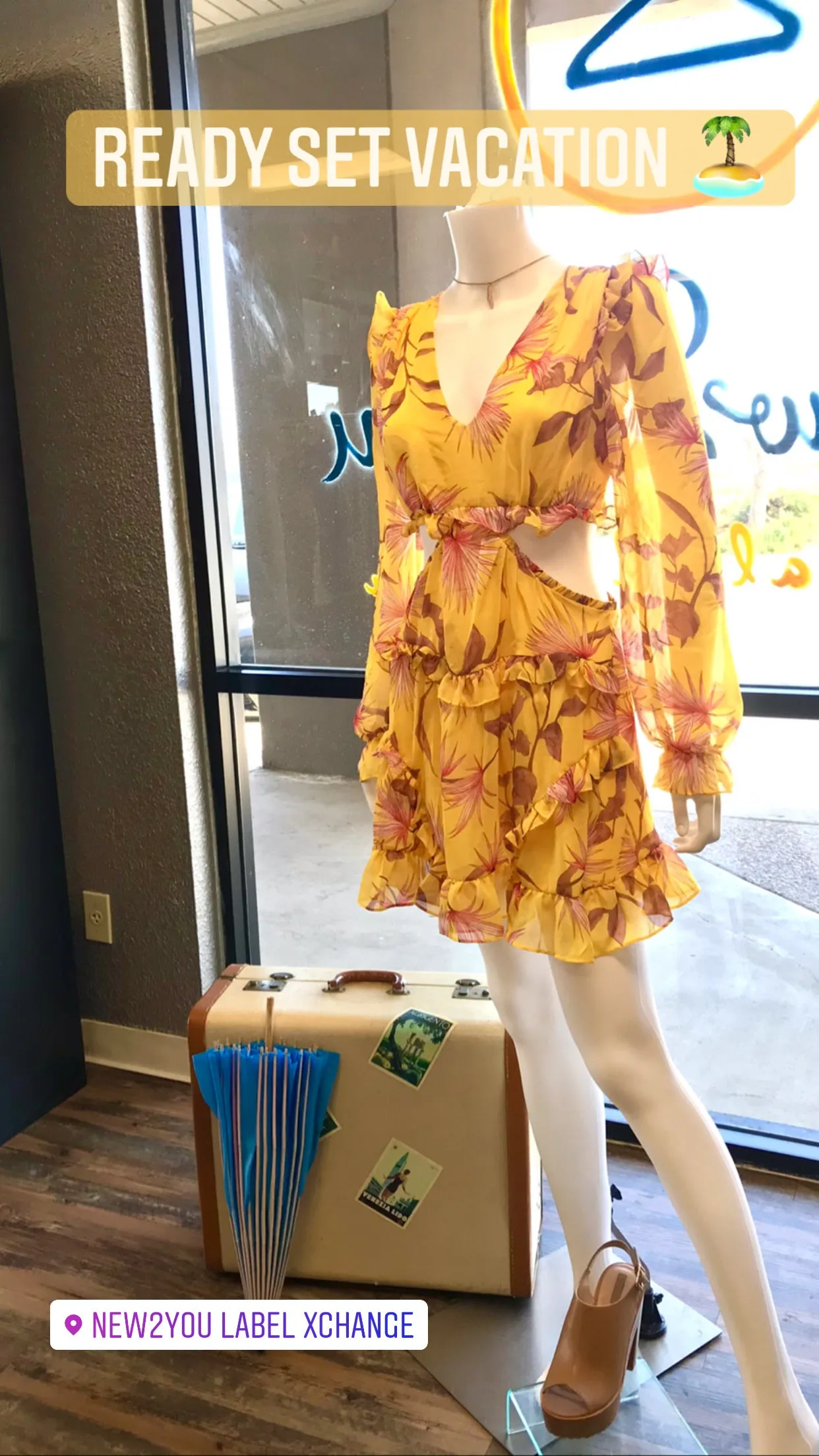 Privy Tropical Oasis Frill Dress
