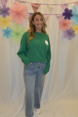 puff clover print sweatshirt
