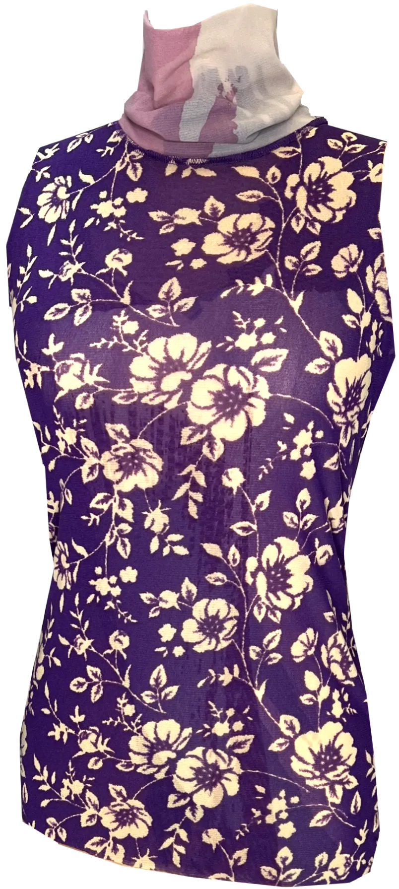 Purple Rain Reversible High Collar Top
