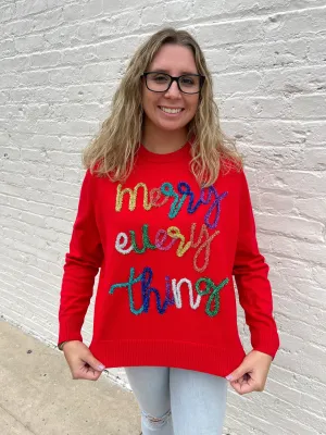 QUEEN OF SPARKLES MERRY EVERYTHING GLITTER - RED