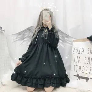 "BLACK CUTE MOON BOWKNOT" DRESS N050603