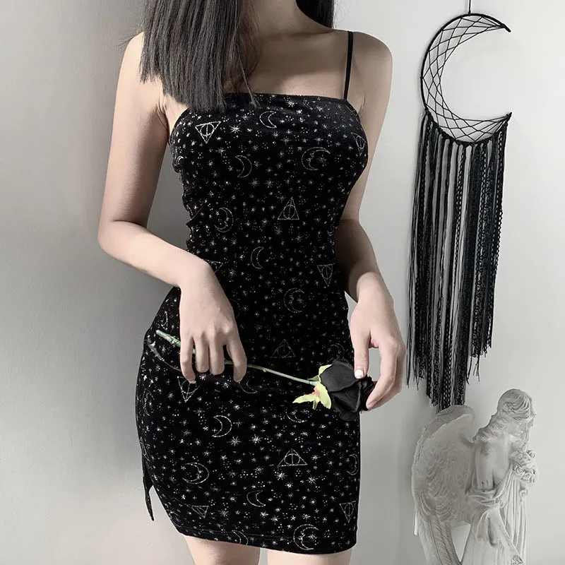 "COSMIC SUSPENDER" DRESS D071404