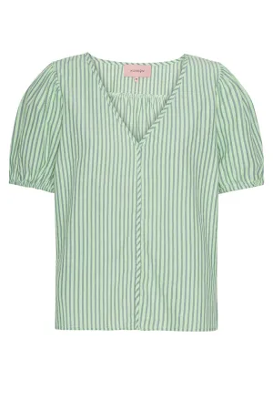 Randi Top - Green Striped