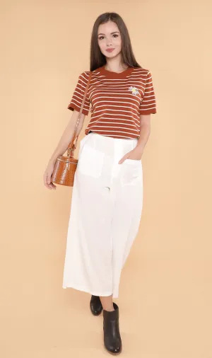 RANYA Striped Tee (Russet)