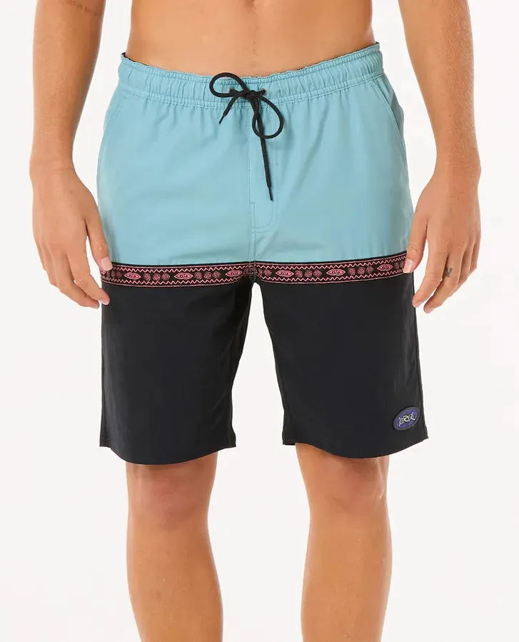 Raw Energy Split Volley 20" Boardshorts - Black