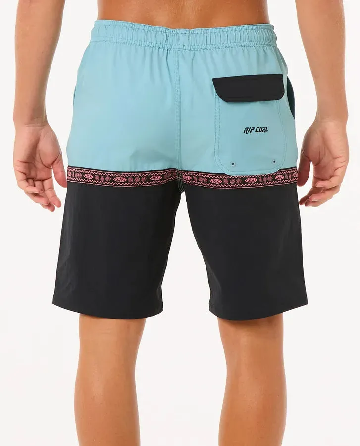 Raw Energy Split Volley 20" Boardshorts - Black