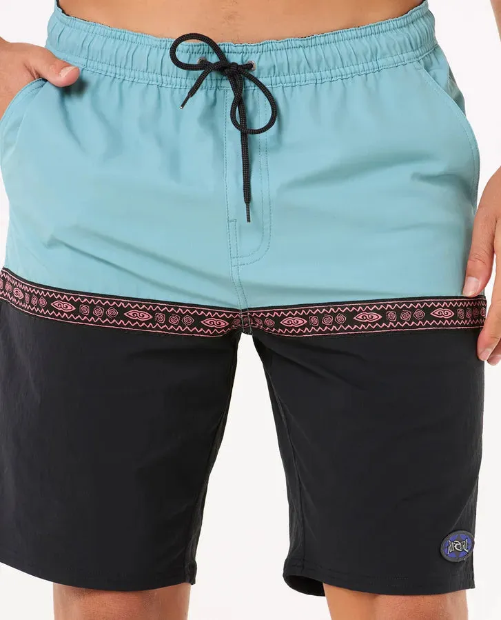 Raw Energy Split Volley 20" Boardshorts - Black