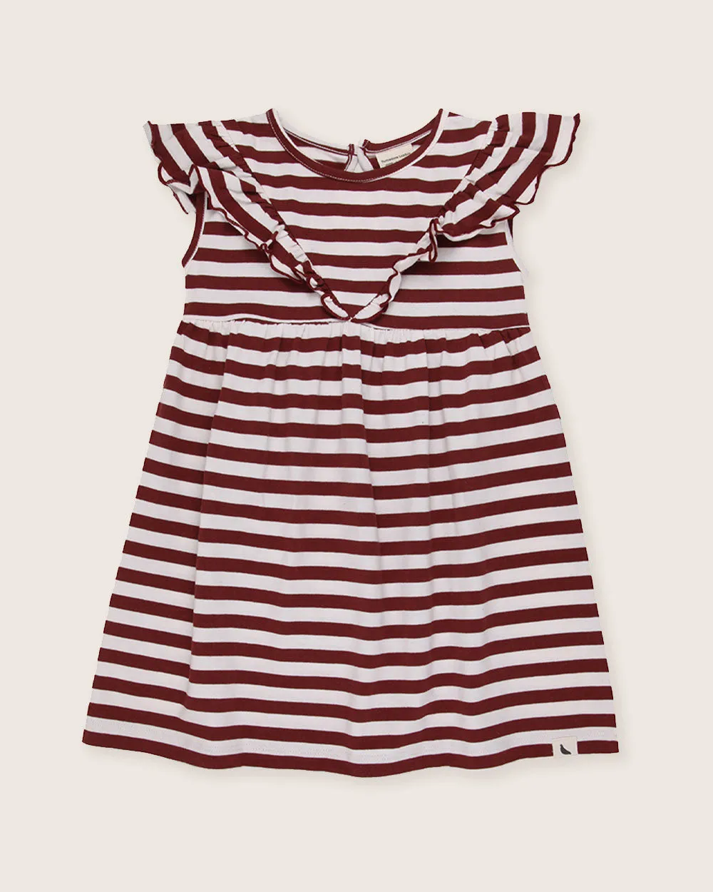 Red Horizontal Stripe Print Dress