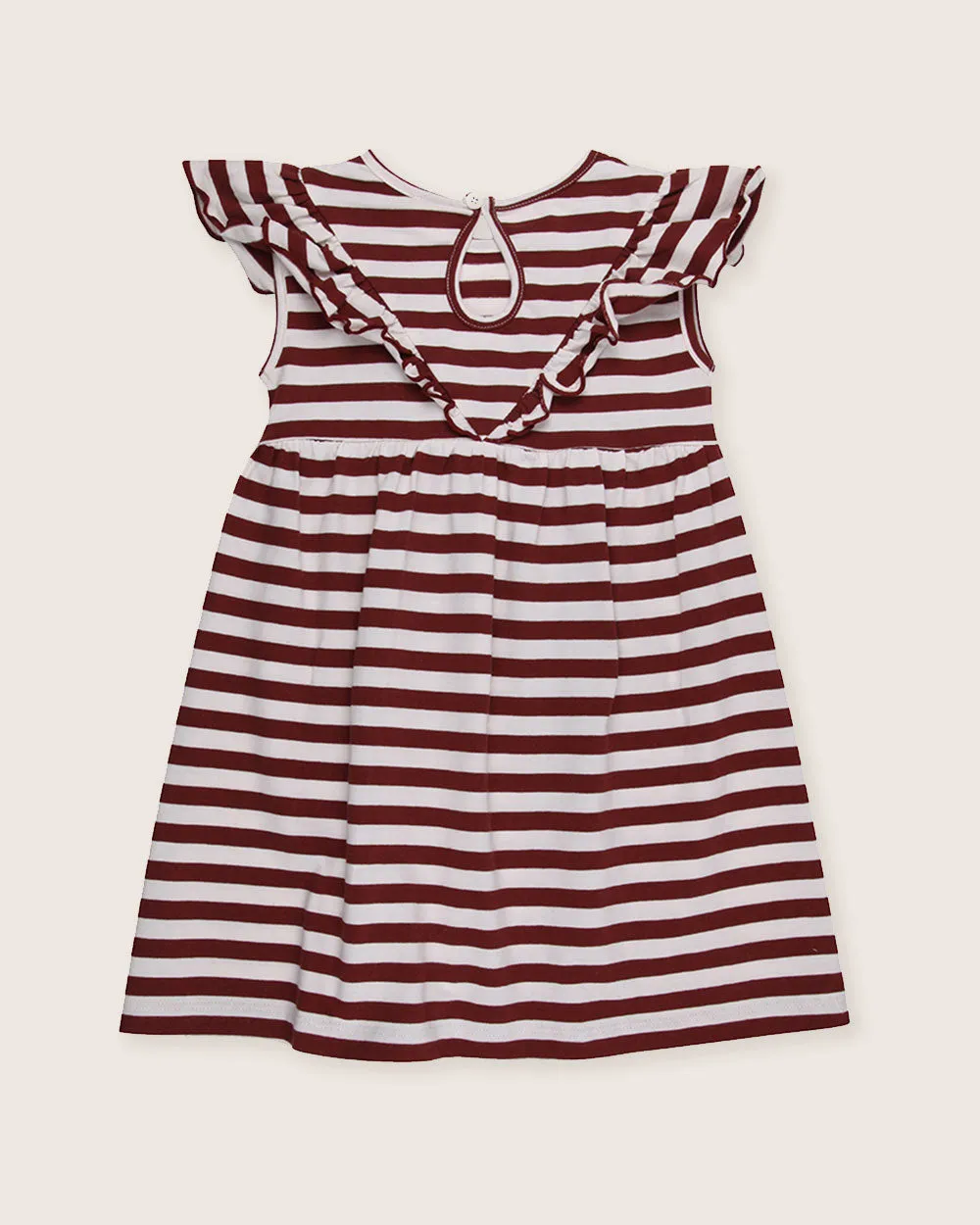 Red Horizontal Stripe Print Dress