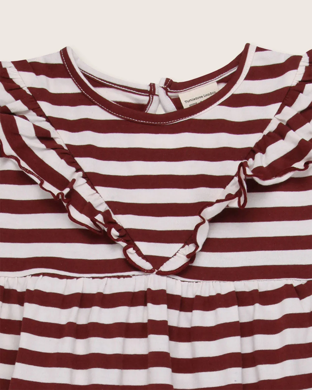 Red Horizontal Stripe Print Dress