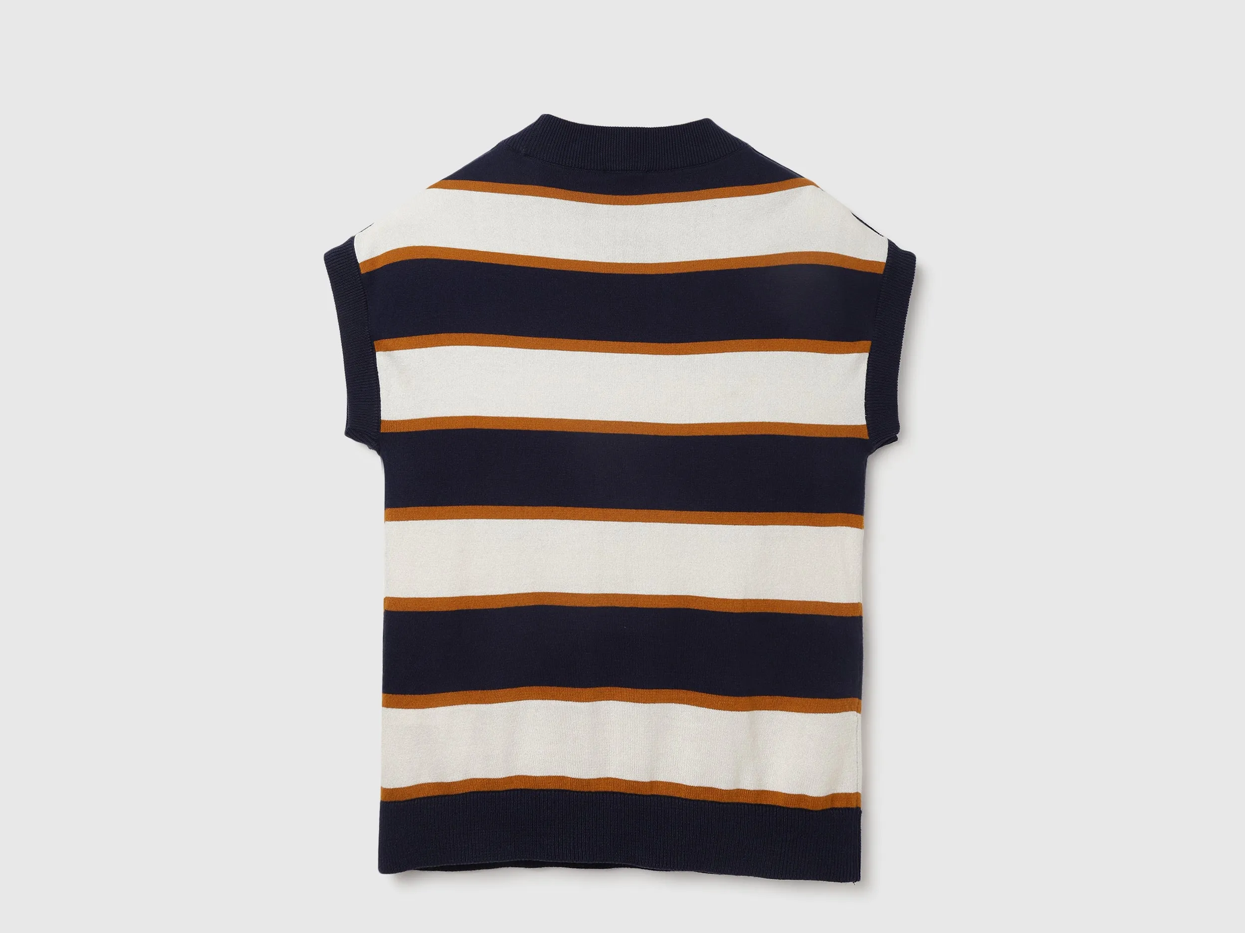 Regular Fit Round Neck Striped Tops