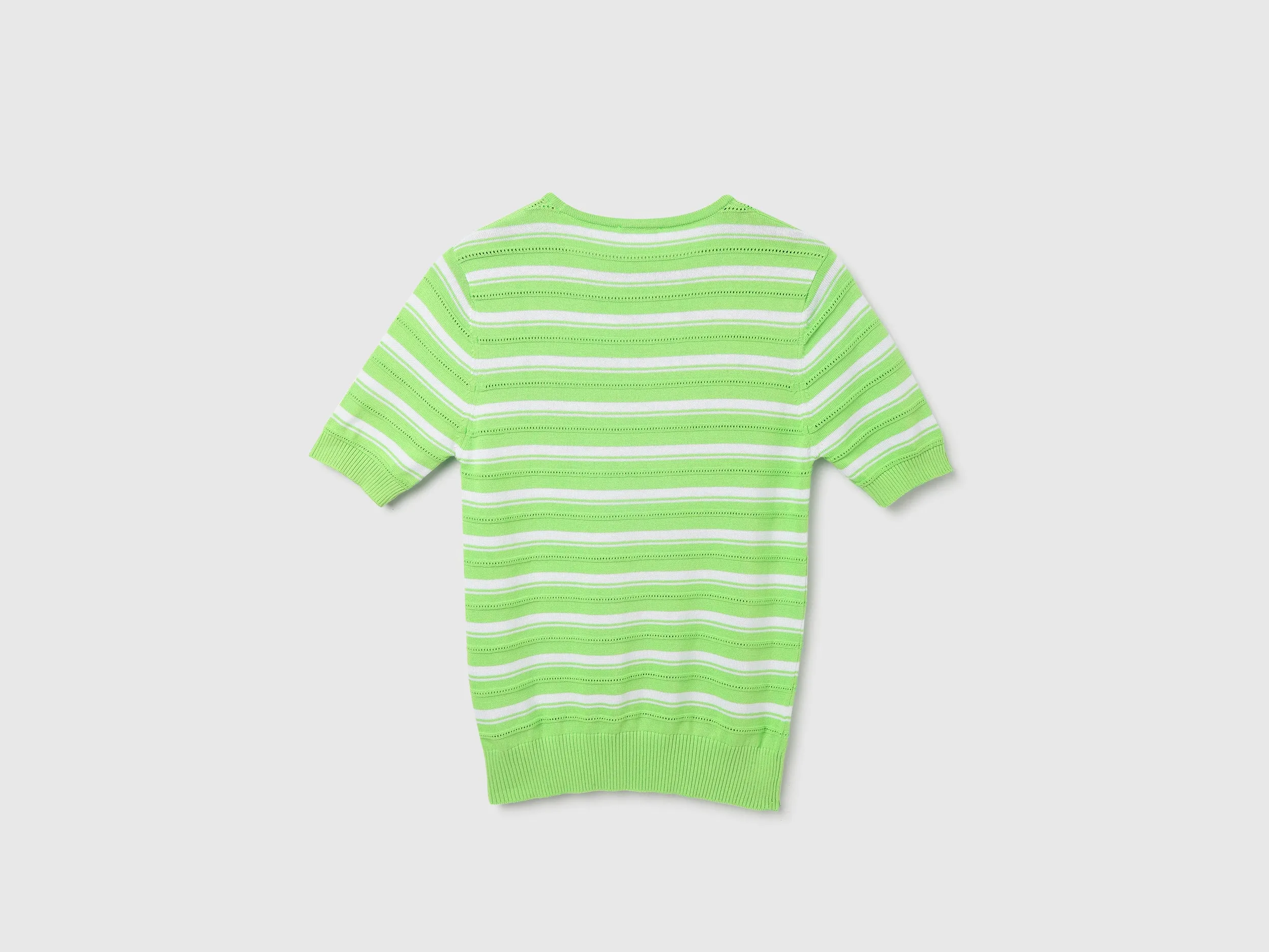 Regular Fit Round Neck Striped Tops