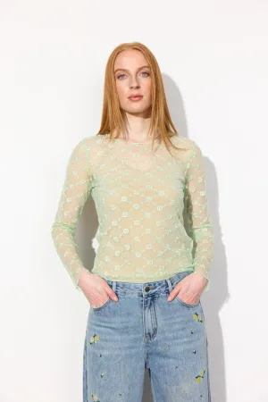 Sammy Mesh Blouse - Mint