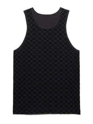 Savage X Fenty, Men's, Savage X Mesh & Jersey Tank, Caviar, S