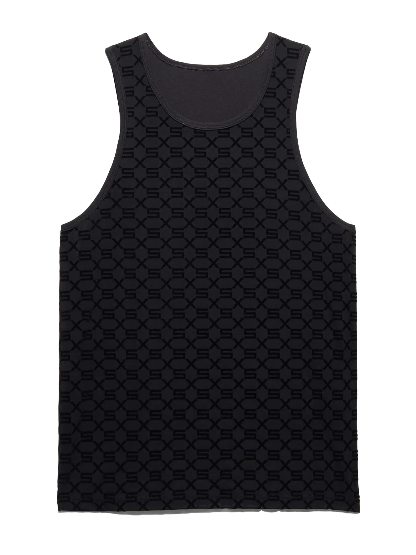 Savage X Fenty, Men's, Savage X Mesh & Jersey Tank, Caviar, S