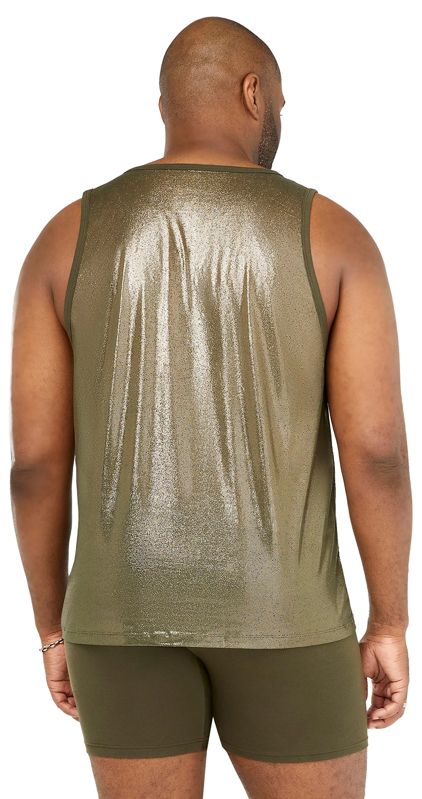 Savage X, Men's Going Platinum Mesh Tank, Deep Forest Green, L