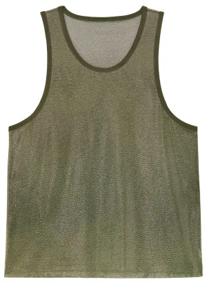 Savage X, Men's Going Platinum Mesh Tank, Deep Forest Green, L