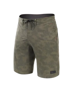 Saxx Land To Sand 2N1 Hybrid 9" Short - Quicksand Camo- Green Heather
