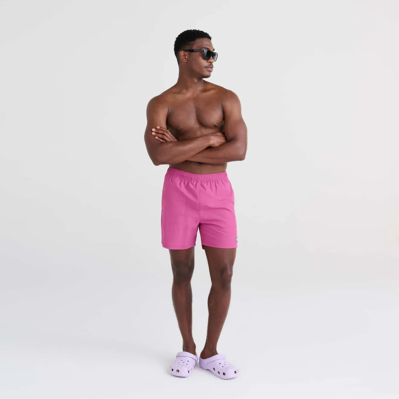 Saxx Mens Go Coastal 5" Swim Short - Magenta