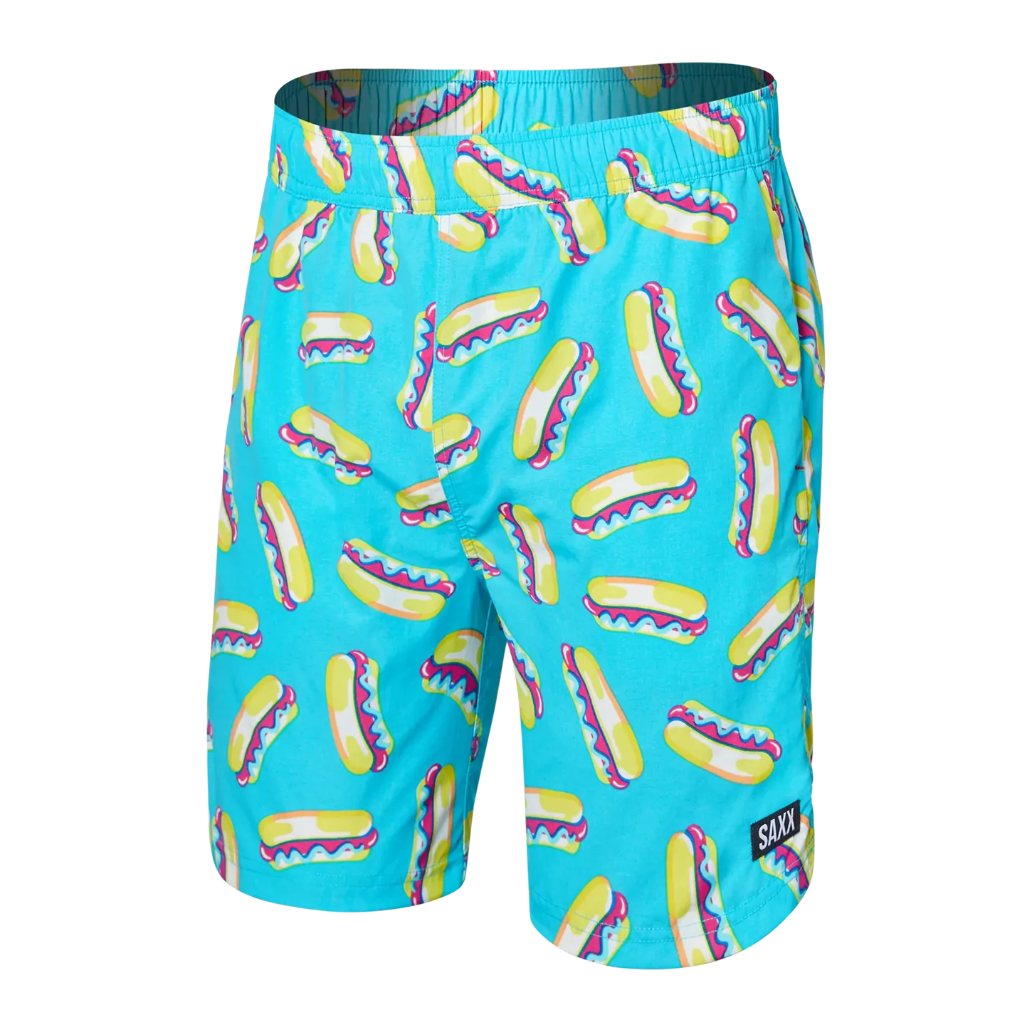 Saxx Mens Go Coastal Classic Volley 7" Swim Short - Pop Dogs