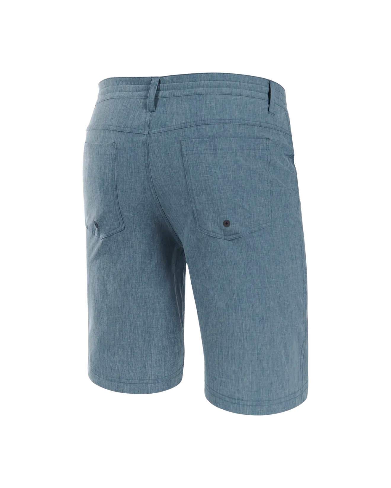 Saxx Mens Land To Sand 2N1 Hybrid 9" Short - Indian Teal Heather