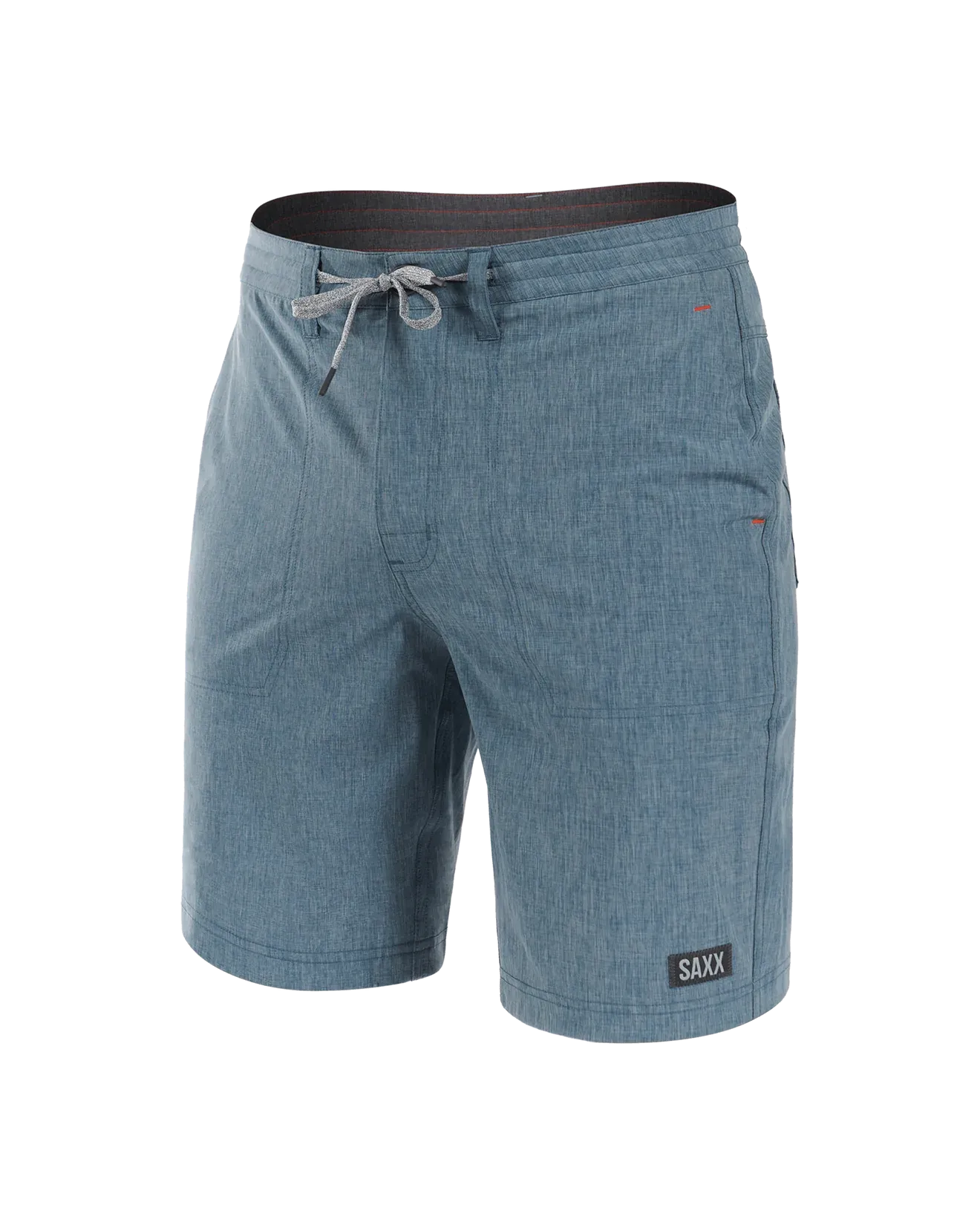 Saxx Mens Land To Sand 2N1 Hybrid 9" Short - Indian Teal Heather
