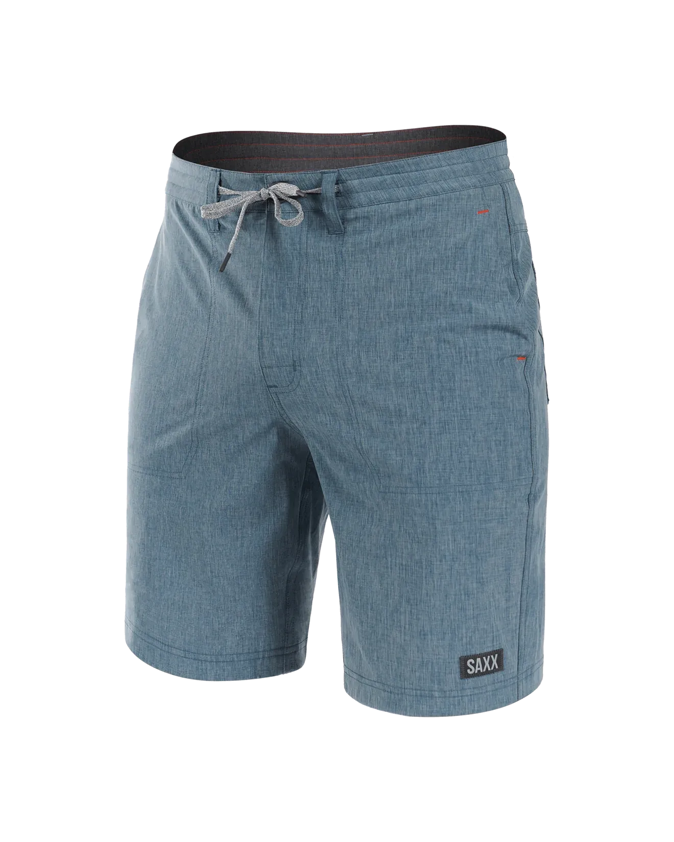Saxx Mens Land To Sand 2N1 Hybrid 9" Short - Indian Teal Heather