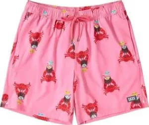 Saxx Mens Oh Buoy 2N1 7" Swim Short - Crab Cocktail Pink