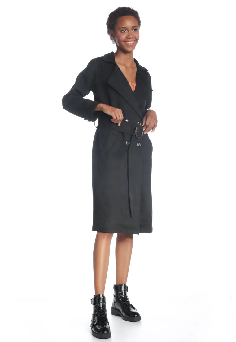 self style suede long jacket